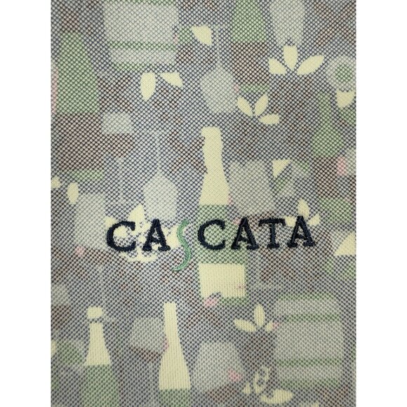 Peter Millar Mens Polo Shirt Cascata Golf Club Sz Large Crown Crafted Wine Print - Picture 7 of 12